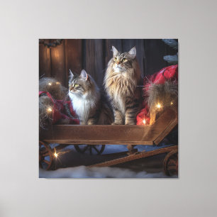 Decoración de los Navidades Maine Coon Snowy Sleig