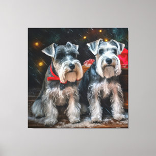 Decoración de los Navidades Schnauzer Snowy Sleigh