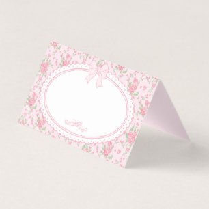 Decoración de mesa con tarjeta de lugar floral ele