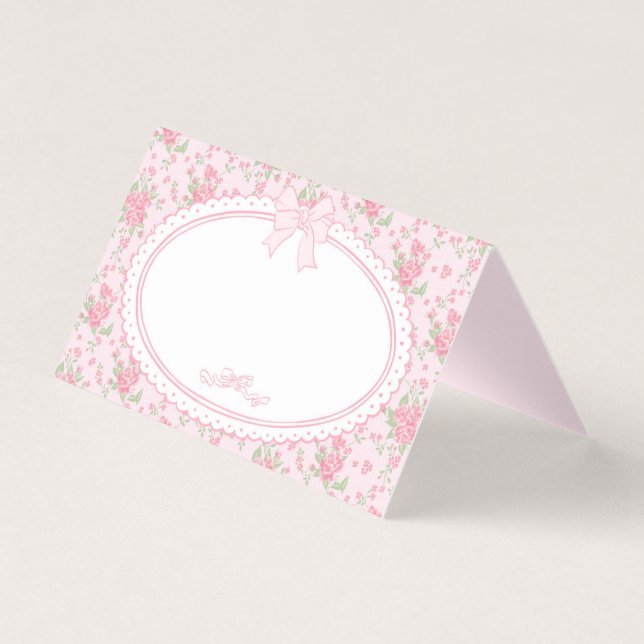 Decoración de mesa con tarjeta de lugar floral ele (Anverso)