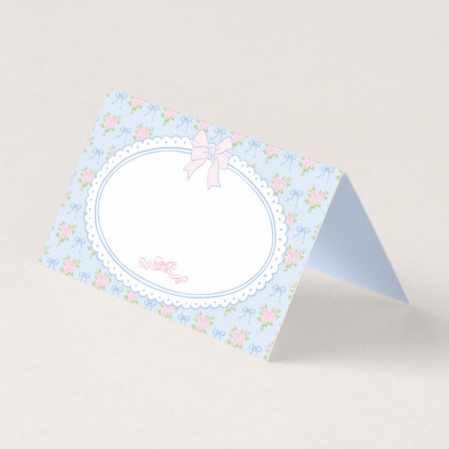 Decoración de mesa con tarjeta de lugar floral ele (Anverso)
