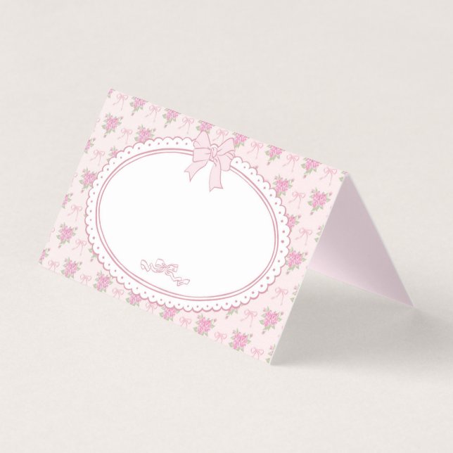 Decoración de mesa con tarjeta de lugar floral ele (Anverso)