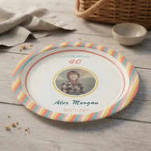 Decoración de mesa para fiesta de verano, platos d