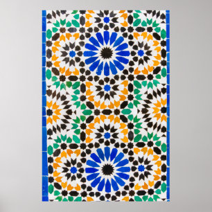 Decoración de mosaicos en el Bahia Palace