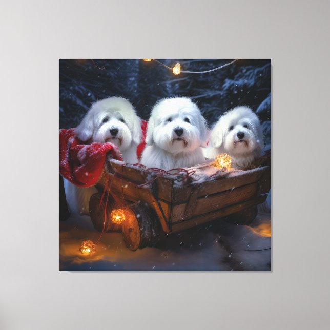 Decoración de Navidad Coton De Tulear Snowy Sleigh (Anverso)