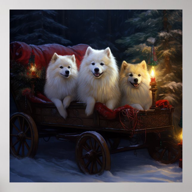Decoración de Navidad de Trineo Nevado Esquimal Am (Frente)