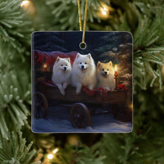 Decoración de Navidad de Trineo Nevado Esquimal Am (Árbol)