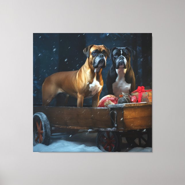 Decoración de Navidades Boxer Snowy Sleigh (Anverso)
