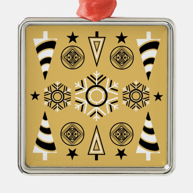 Decoración de Navidades de Art Nouveau de oro (Frente)