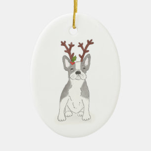 Decoración de Navidades de bulldog de Francia