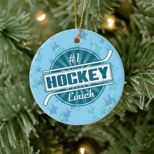 Decoración de Navidades de hockey, entrenador de h (Árbol)