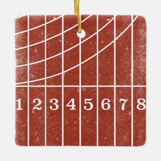 Decoración de Navidades de pista roja fotográfica  (Anverso)