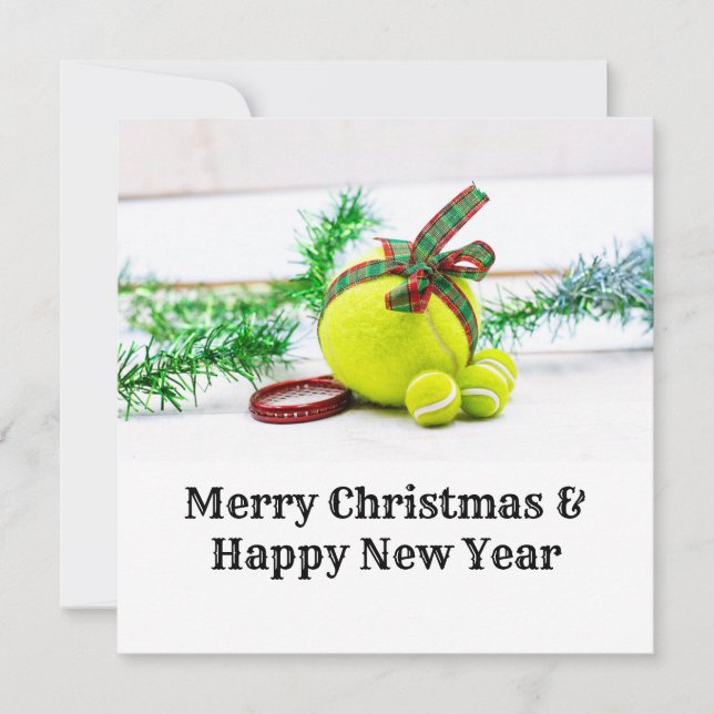 Decoración de Navidades de tenis con balón y cinta (Anverso)