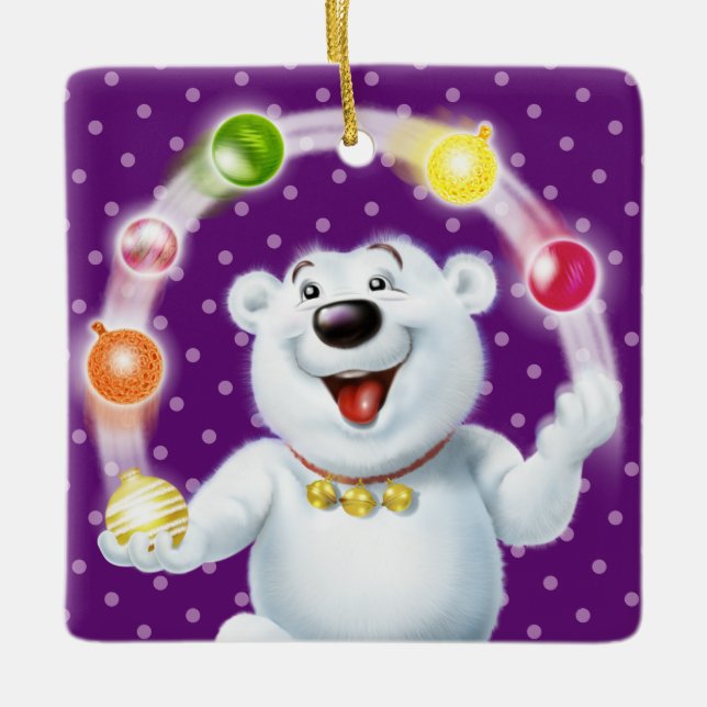Decoración de navidades haciendo malabarismos con  (Anverso)