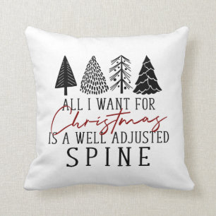 Decoración de Navidades quiroprácticos, almohada