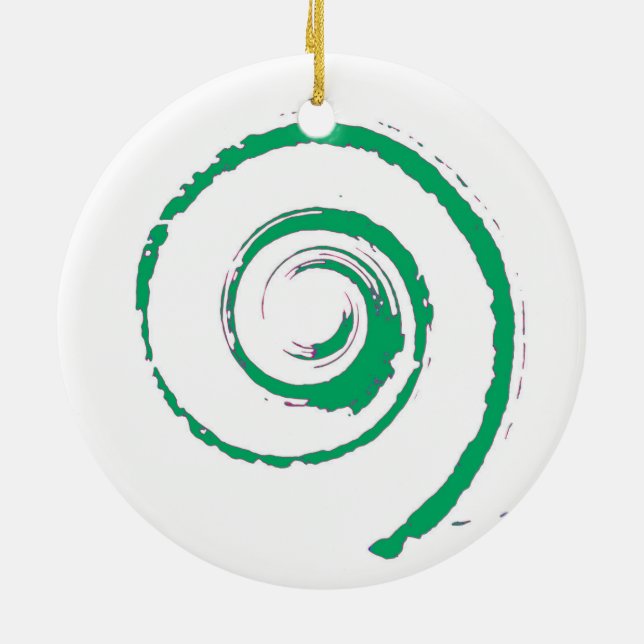 Decoración de Navidades redondos con ramas verdes (Atrás)