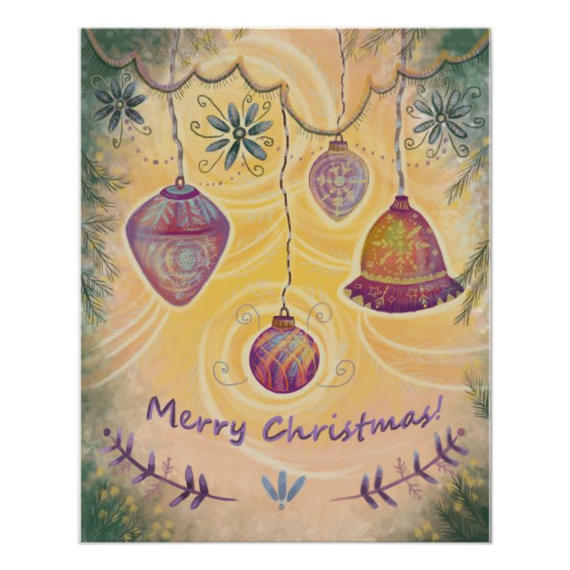 Decoración de navidades y Poster de árboles (Anverso)