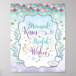 Decoración de niñera Chica Sirena bajo el muro del