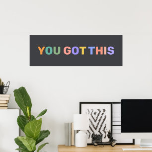 Decoración de oficina en casa con cita motivaciona