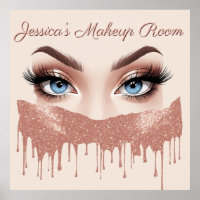 ✨ Decoración de ojos con brillo de oro rosa para c