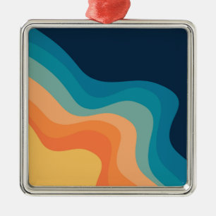 Decoración de ondas de estilo retro