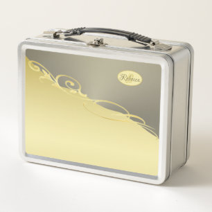 Decoración de oro de lujo en oro y plata, Monogram