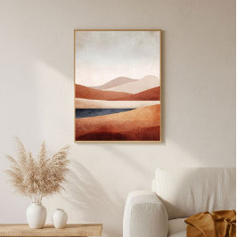 Decoración de paisaje abstracto de cuenca desértic