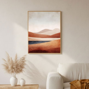 Decoración de paisaje abstracto de cuenca desértic