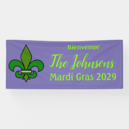 Decoración de pancarta para fiesta de Mardi Gras F