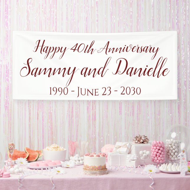 Decoración de pancartas de 40 años Fiesta (Fiesta)