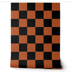 Decoración de pared a cuadros marrones y negros