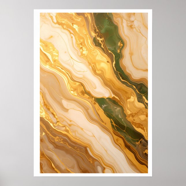 Decoración de pared abstracta de mármol de lujo (Frente)
