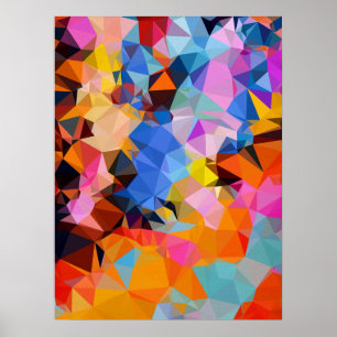 Decoración de pared abstracta fractal geométrica