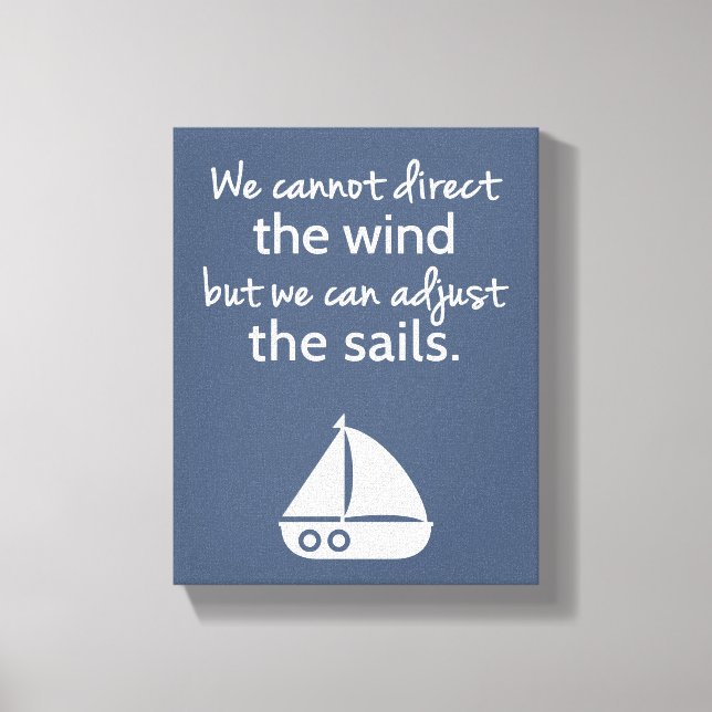 Decoración de pared con cita positiva de barco de  (Anverso)