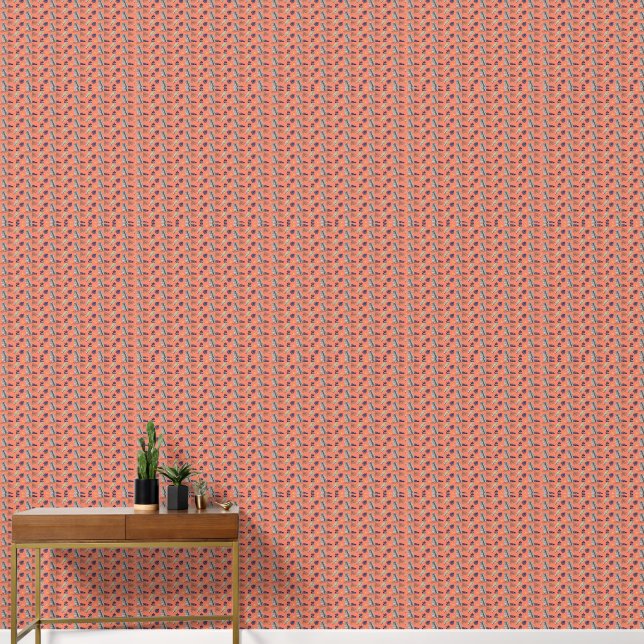 Decoración de pared con patrón de hoja moderna (Pasillo)