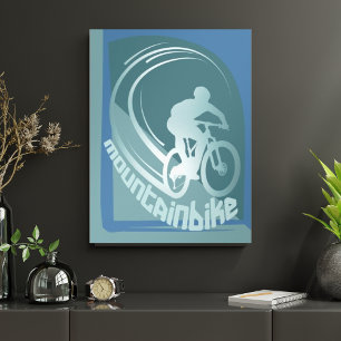 Decoración de pared de bicicleta de montaña MTB pó
