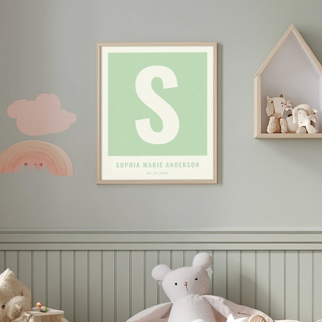 Decoración de pared de guardería de nombre de bebé (Subido por el creador)