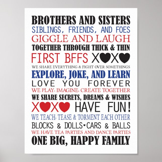 Decoración de pared de hermanos (Frente)