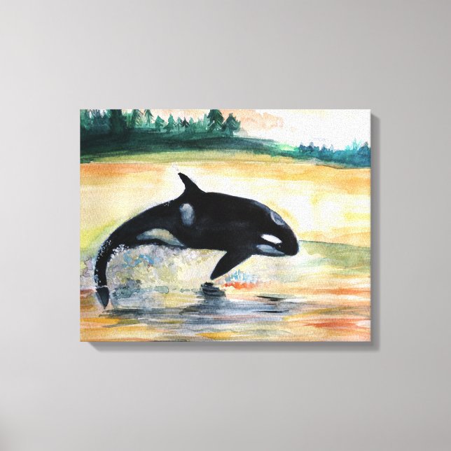 Decoración de pared de impresión única de ballena (Anverso)