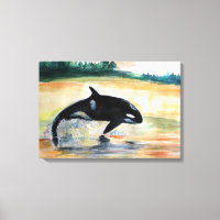 Decoración de pared de impresión única de ballena
