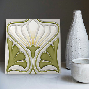Decoración de pared de lirio Art Déco baldosas de