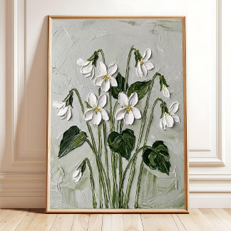 Decoración de pared de lona con estampado floral v