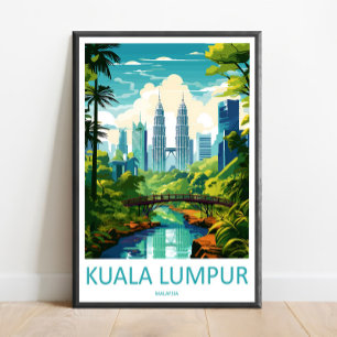 Decoración de pared de viaje de Kuala Lumpur Impre