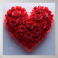 Decoración de pared floral romántica con corazón d