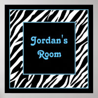 Decoración de pared infantil personalizada - cebra