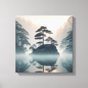 Decoración de pared Japandi serenidad del lago bru