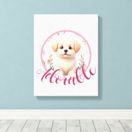 Decoración de pared para nursery de cachorro adora
