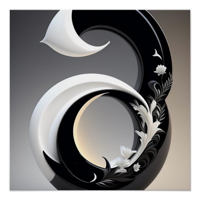 decoración de paredes blancas y negras para el sal (Anverso)