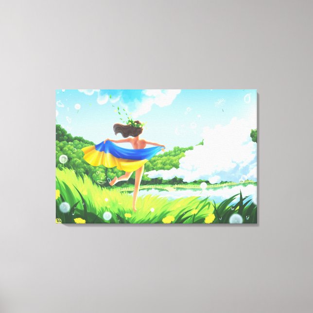 Decoración de paredes de lienzo paisajístico ucran (Anverso)