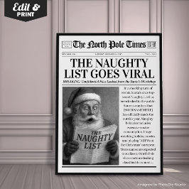 Decoración de periódico de Navidad personalizada, 